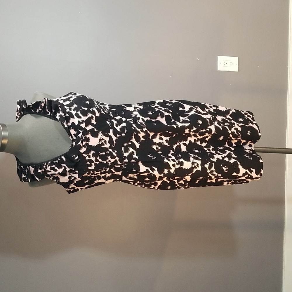 Taylor dress in pink and black size 12 womens knee length 96% cotton